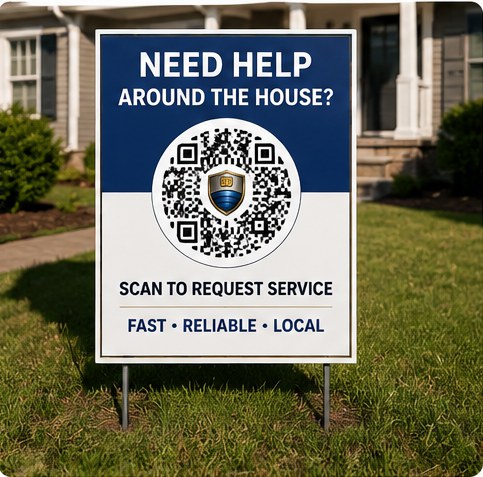 Yard signs HerePay QR example